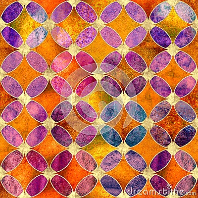 Seamless watercolour bright colorful gold glitter abstract texture Stock Photo