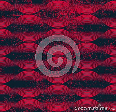 Seamless wave lines pattern, abstract geometric background, vector illustration. Vector Illustration