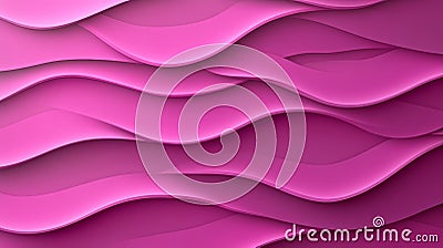 Seamless Wave Pattern, Light Pink Background, 3D Rendering, Elegant Minimalist Design, Monochromatic Stock Photo
