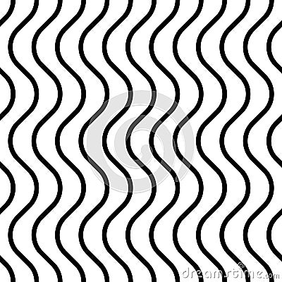 Seamless Wave and Stripe Pattern Vector Illustration