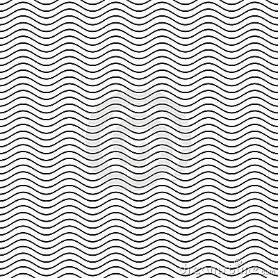 Seamless wavy line pattern Vector Illustration