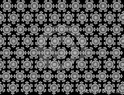 Seamless weathercock snowflakes pattern on background. Stock Photo