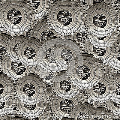 Seamless weaving metal structure Stock Photo