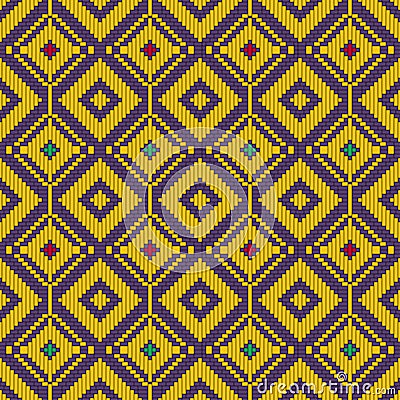 Seamless Weaving Pattern Stock Photo