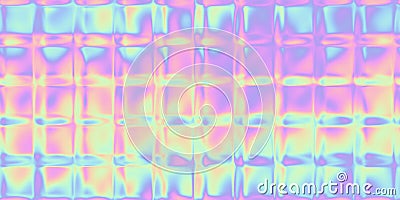 Seamless webpunk aesthetic Y2K futurism glass refraction square mosaic faded pastel rainbow ombre pattern Stock Photo