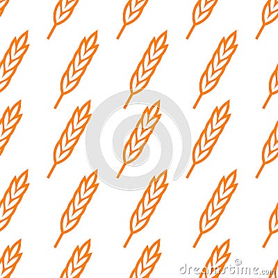 Seamless wheat ears pattern Vector Illustration