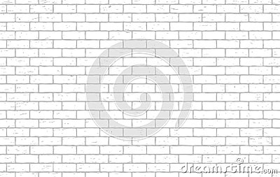 Seamless white brick wall texture or background with copy space for display of content design for advertisement product Vector Illustration
