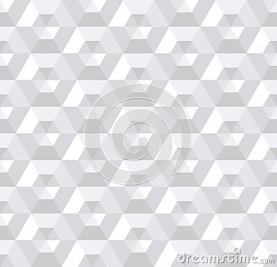 Seamless white 3d hexagons pattern. Vector Illustration