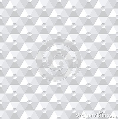 Seamless white 3d hexagons pattern. Vector Illustration