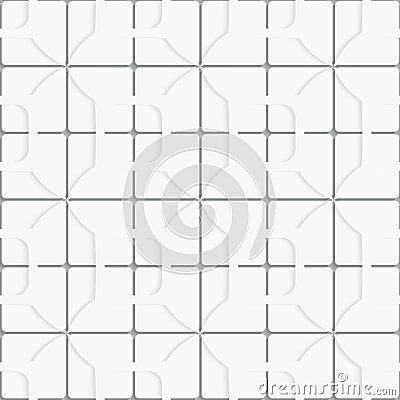 Seamless white layered tiles background Stock Photo