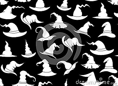 Seamless witch hats Vector Illustration