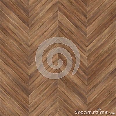 Seamless wood parquet texture chevron brown Stock Photo