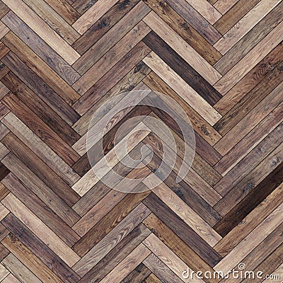 Seamless wood parquet texture herringbone various Stock Photo