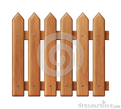 Seamless wooden fence Vector Illustration