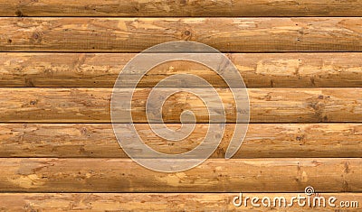 Seamless wooden round timber wall Stock Photo