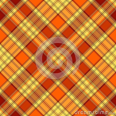 Seamless yellow-orange cross pattern Vector Illustration