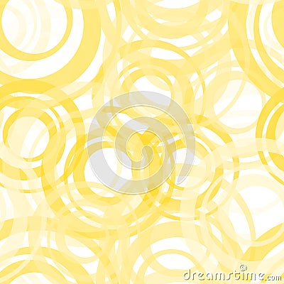 Seamless Yellow Ring Pattern Vector Illustration