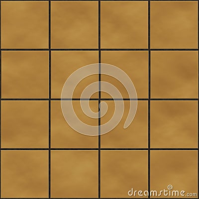 Seamless yellow square tiles Stock Photo