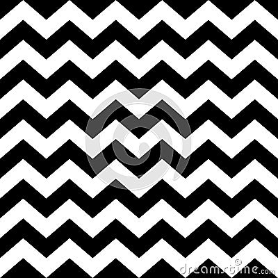 Seamless zig zag pattern in black and white Vector Illustration