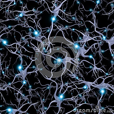 Seamlessly Repeatable Brain Cells Stock Photo