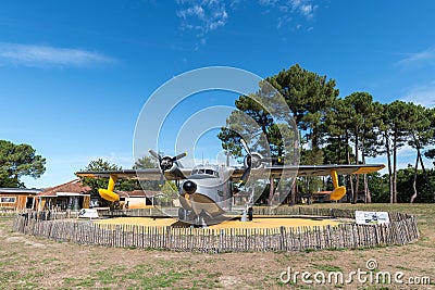 Seaplane museum in Biscarrosse, France Editorial Stock Photo