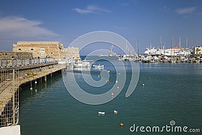 Koules Fortress in Heraklion. Island of Crete in Greece. Editorial Stock Photo