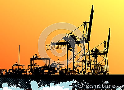 Seaport vector Vector Illustration