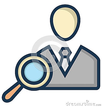 Search Applicant Isolated Vector Icon That can be easily Modified or Edited. Stock Photo