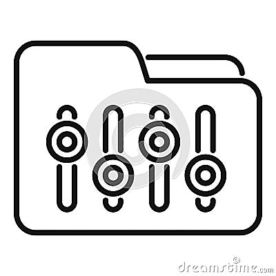 Search arrange filter icon outline vector. Process home Vector Illustration