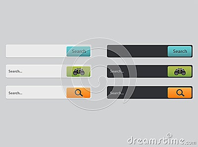 Search bars templates set search results. Vector template design for internet browser or web page with elements of Vector Illustration