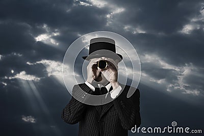 Search in darkness Stock Photo