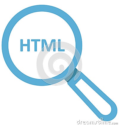 Search Div, Search Tag Vector Icon Vector Illustration