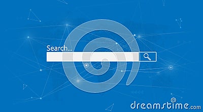 Search engine browser. Abstract internet data connection network background Vector Illustration