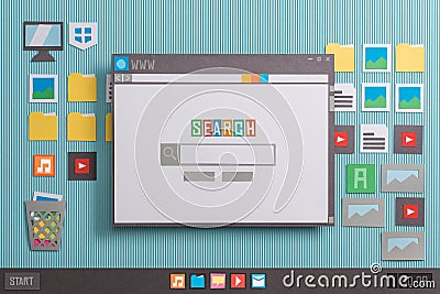 Search engine home page Stock Photo