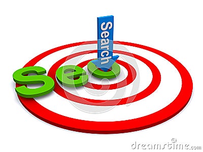 Search engine marketing target Stock Photo