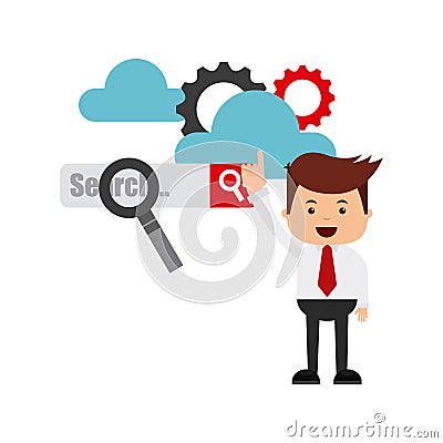 Search engine optimization flat icons Vector Illustration