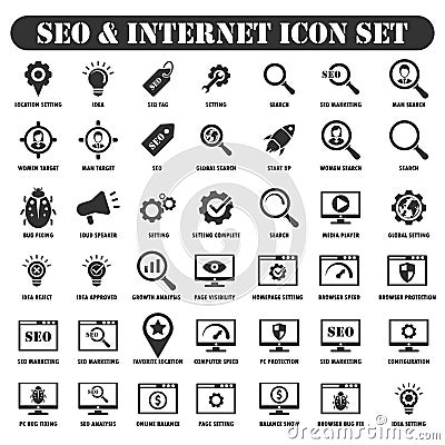 Search engine optimization icon Vector Illustration