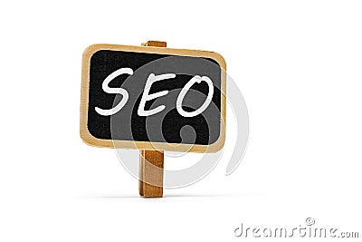 Search Engine Optimization illustrated sign Stock Photo