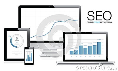 Search Engine Optimization (SEO) concept vector Vector Illustration