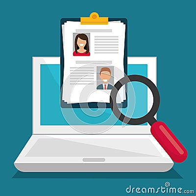 Search and find employment Vector Illustration