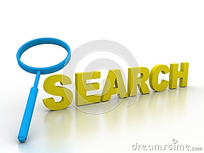 Search find information detective research Stock Photo