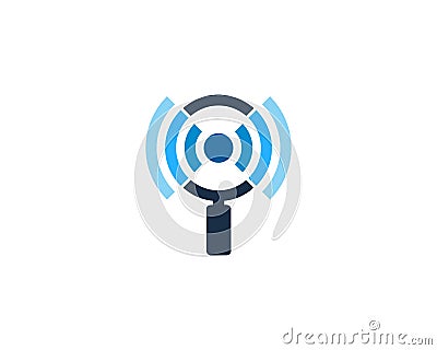 Search Find Wifi Icon Logo Design Element Vector Illustration