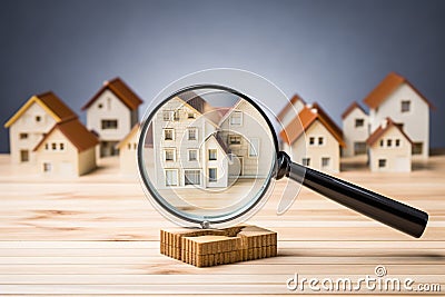 Search for homes for sale, rent or purchase. AI Generated Cartoon Illustration