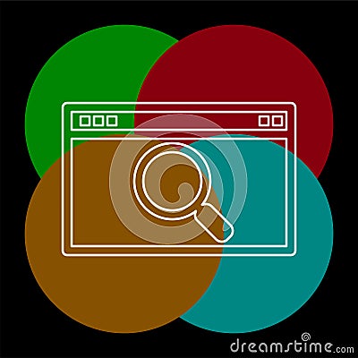 Search html vector icon Vector Illustration