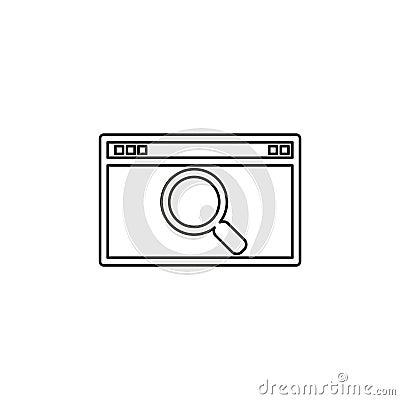 Search html vector icon Vector Illustration