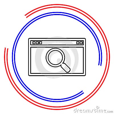 Search html vector icon Stock Photo