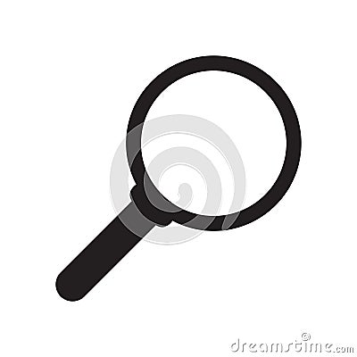 Search icon. Magnifying glass icon, vector magnifier or loupe sign. Vector Illustration