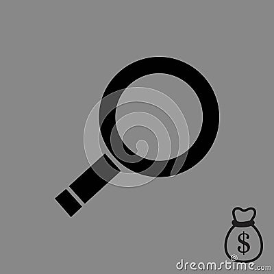 Search icon stock vector illustration flat design Vector Illustration