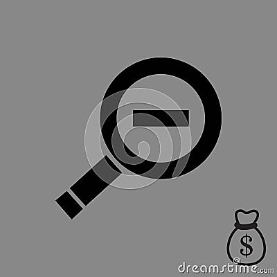 Search icon stock vector illustration flat design Vector Illustration