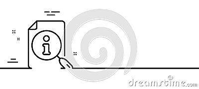 Search info line icon. User manual sign. Minimal line pattern banner. Vector Vector Illustration